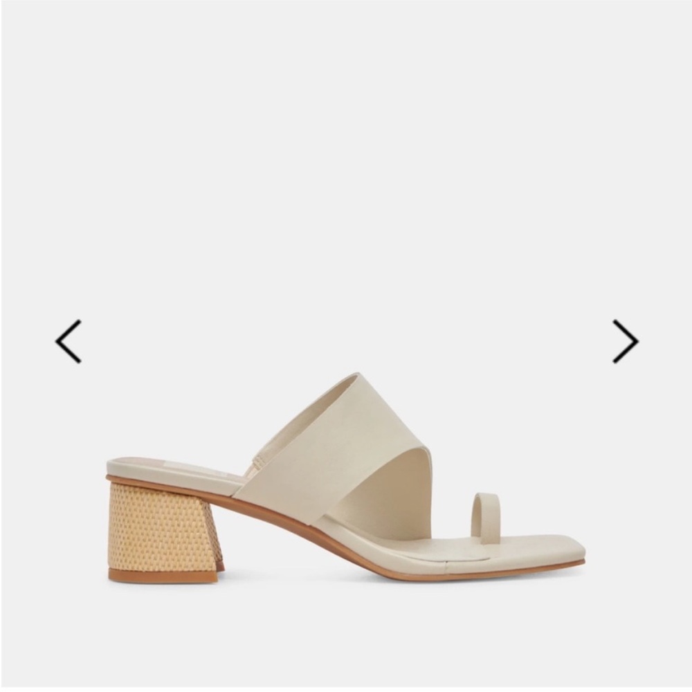 Dolce Vita Cream Block Barlou Heel Mules